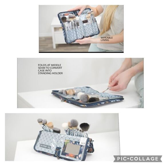 Lug Sleeper XL - Navy Bloom Organizer for Makeup Brush and Accessories - Picture 16 of 16